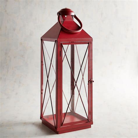 red metal house lantern|large red lanterns.